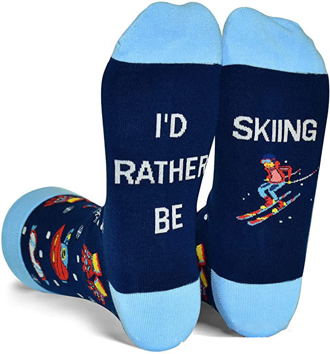 Happy Sock Skiing
